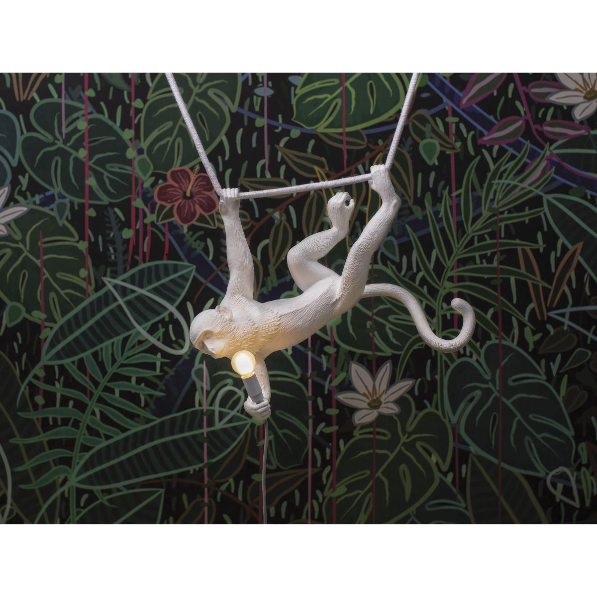 Monkey Swing Lamp - / Indoor - L 60 cm by Seletti White – image 8
