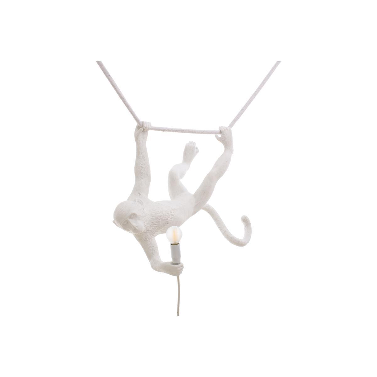 Monkey Swing Lamp - / Indoor - L 60 cm by Seletti White – image 1