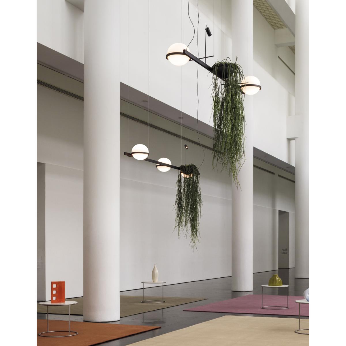Palma Pendant - / Horizontale double & jardinière by Vibia Grey – image 2