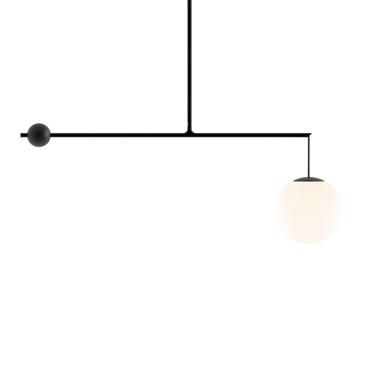 Malamata Pendant metal black /Ø 22 x L 106 cm - Luceplan