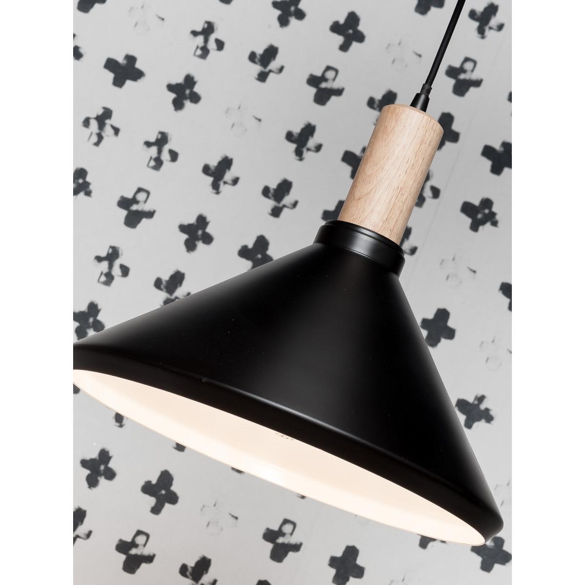 Melbourne Medium Pendant - / Wood & Metal - H 30 cm by It's about Romi Black – image 2
