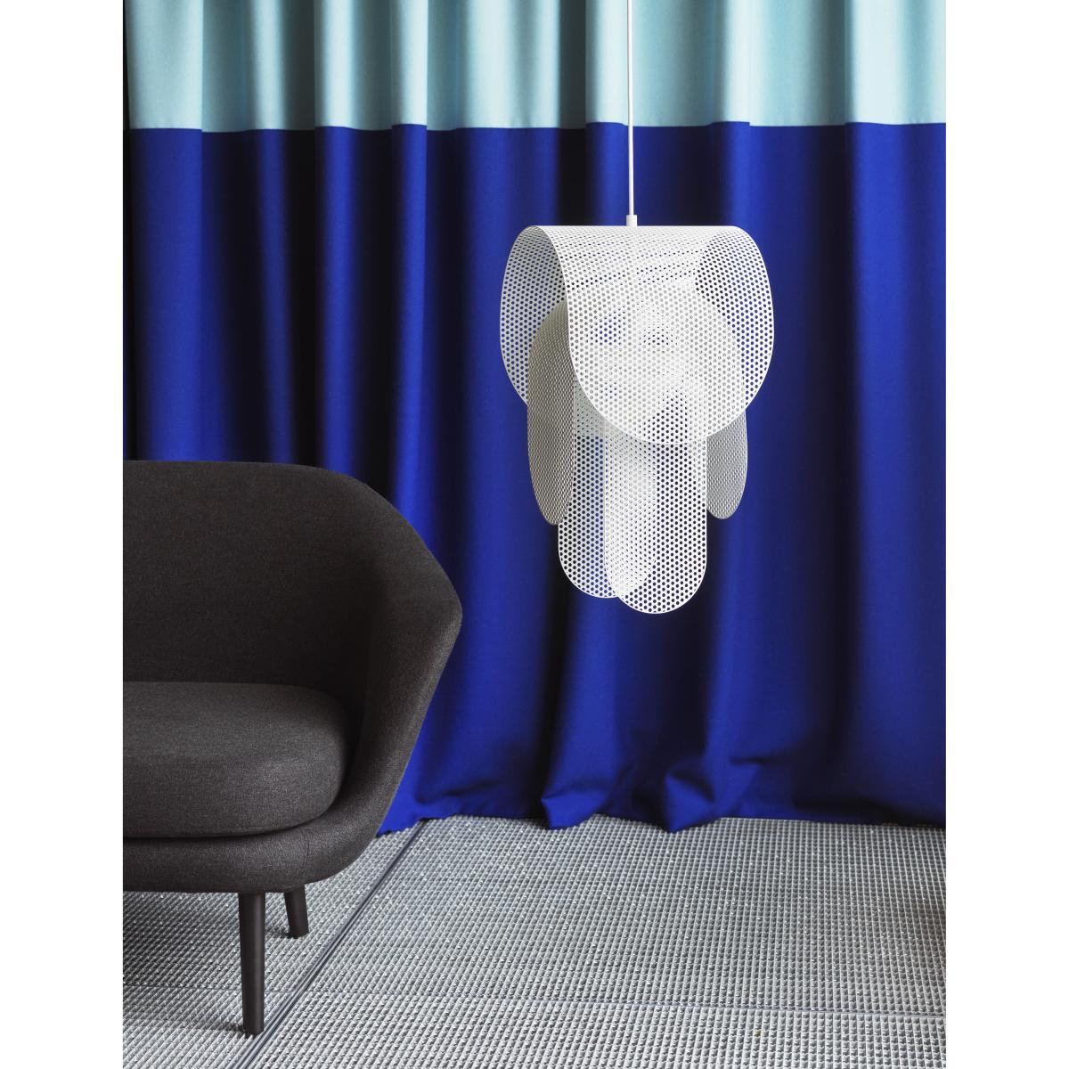 Superpose Pendant - / Perforated steel - Ø 30 x H 53 cm by Normann Copenhagen White – image 2