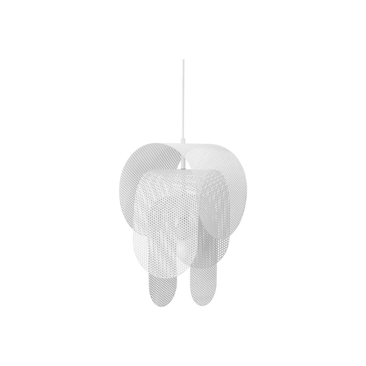 Superpose Pendant - / Perforated steel - Ø 30 x H 53 cm by Normann Copenhagen White – image 1