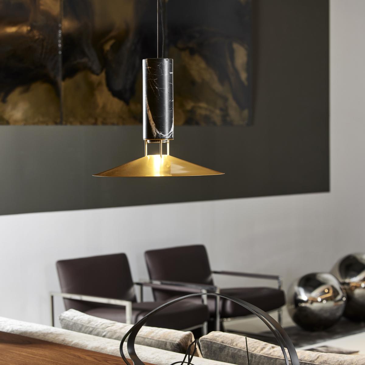 Rebound Pendant metal stone black / Ø 40 cm - Carpyen – image 2