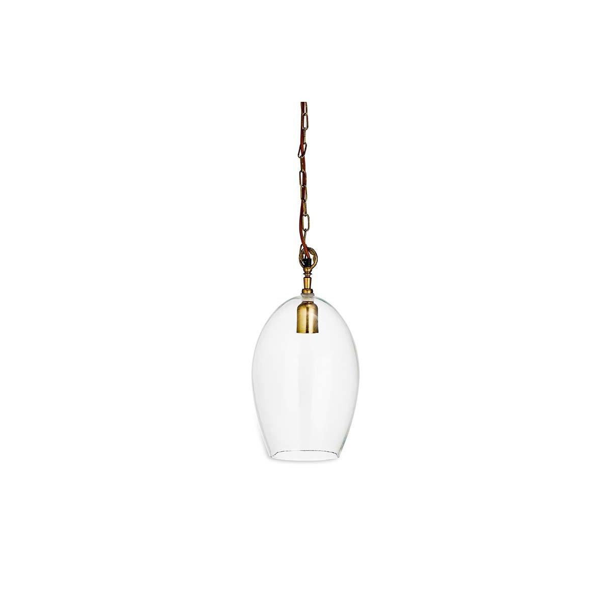 Nkuku Otoro Glass Pendant Oval | Lighting | Clear | Small 37 x 17 cm (Diameter) – image 4