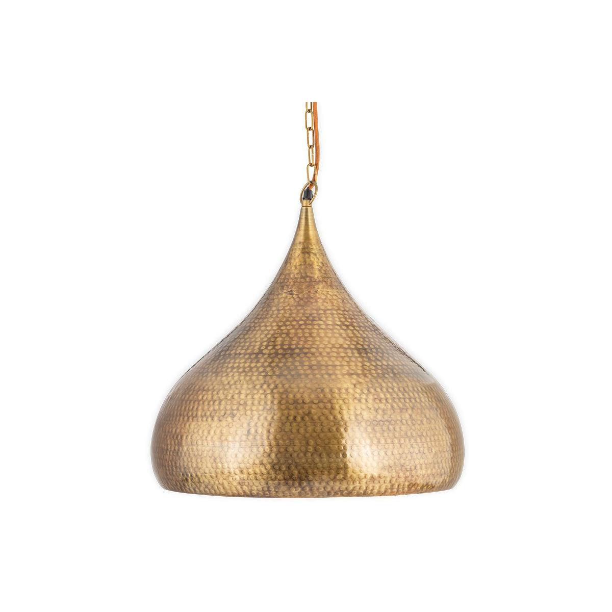 Nkuku Quinn Statement Hammered Metal Pendant | Lights | Antique Brass | Large – image 4