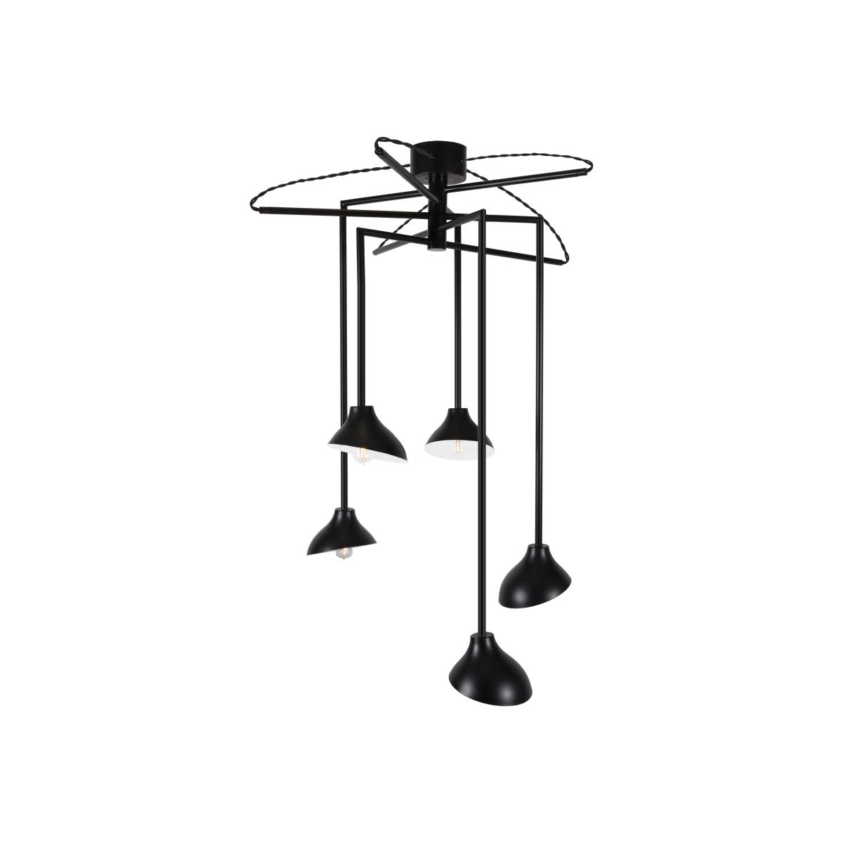 Shift 5 ceiling lamp black – image 1