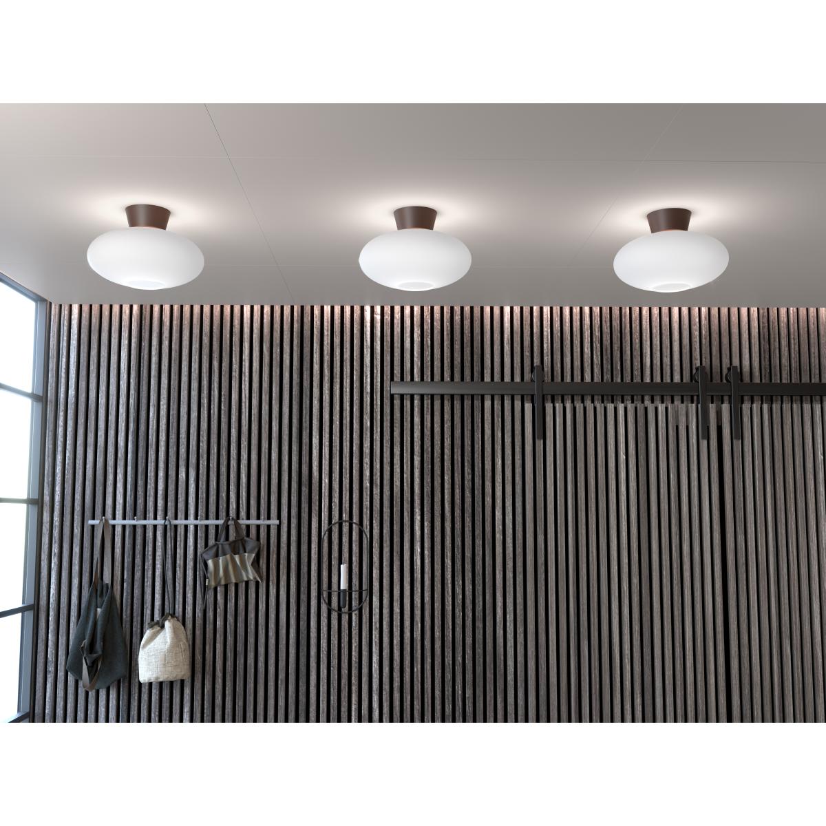 Belid Bullo ceiling lamp XL opal glass Ø38 cm Oxidee – image 2