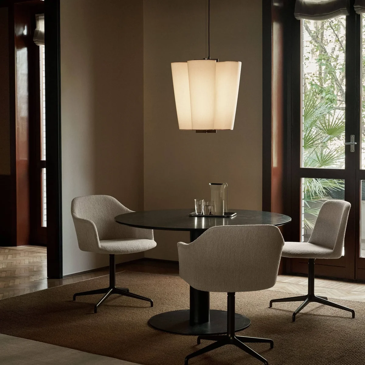 &Tradition Bella chandelier pendant lamp SC114 Bronzed & Soft Canvas Ø47.2 cm – image 6