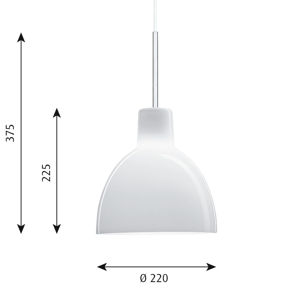 Toldbod 220 pendant lamp White opal glass – image 3