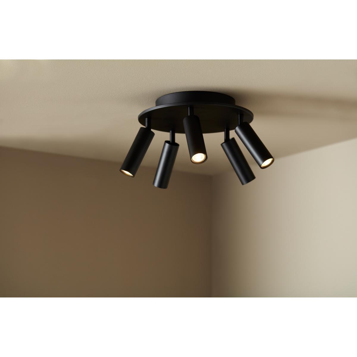 Cato Slim round spotlight rail 5 Matt black-LED – image 2