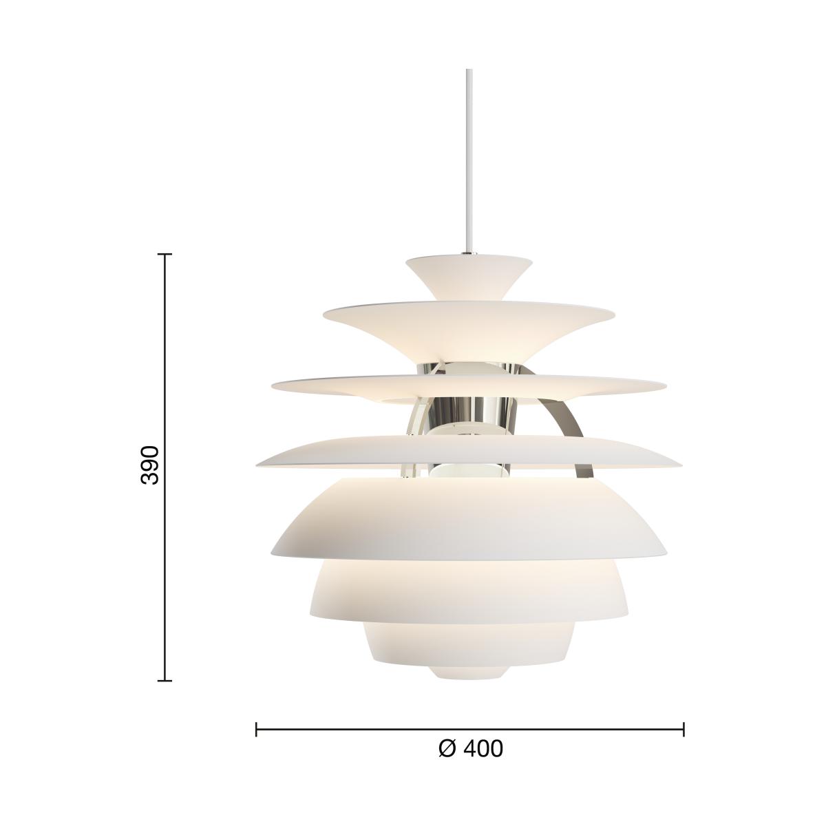 Louis Poulsen PH Snowball pendant lamp Soft white-chrome – image 2