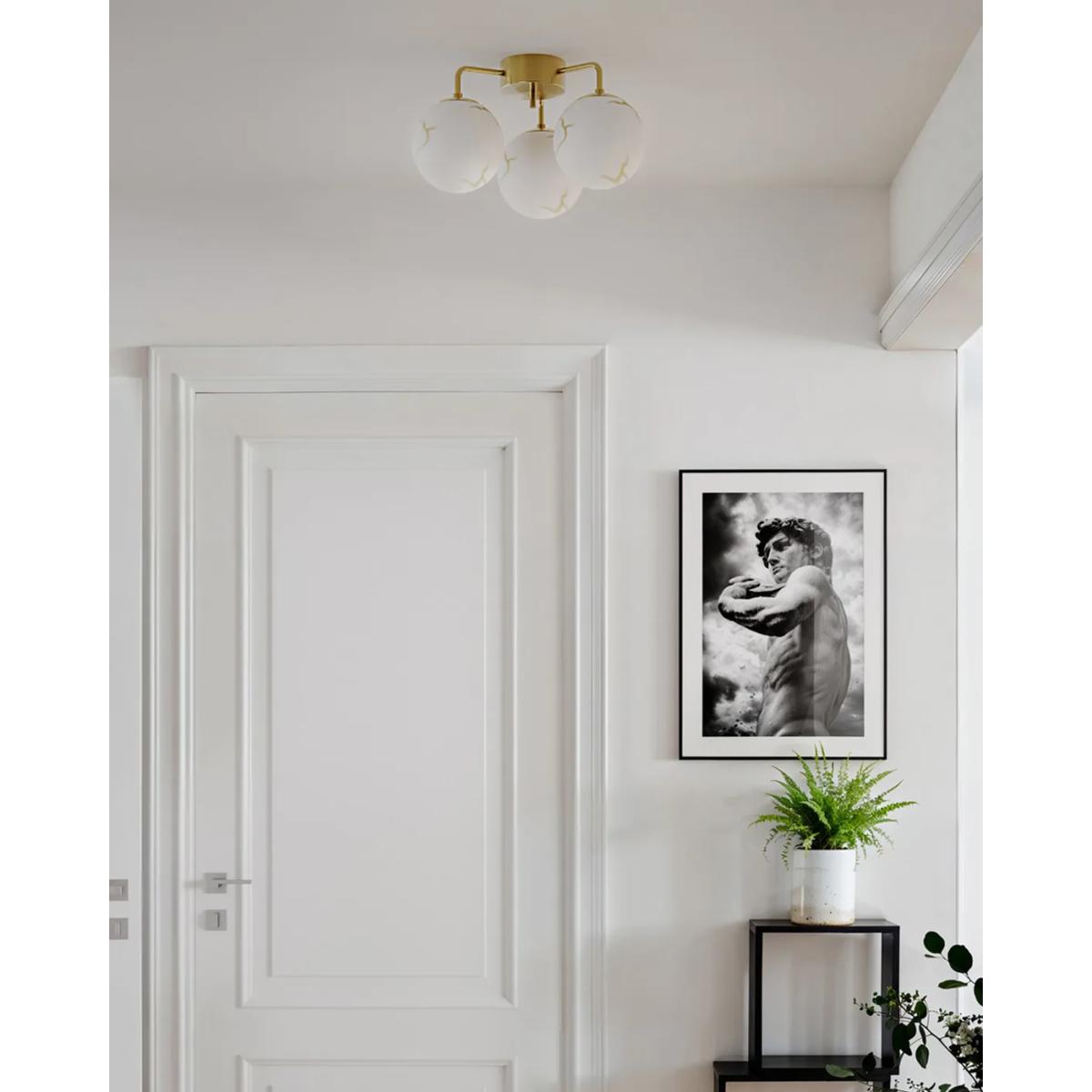 By Rydéns Bellagio ceiling lamp 3-lite Brass-white – image 2