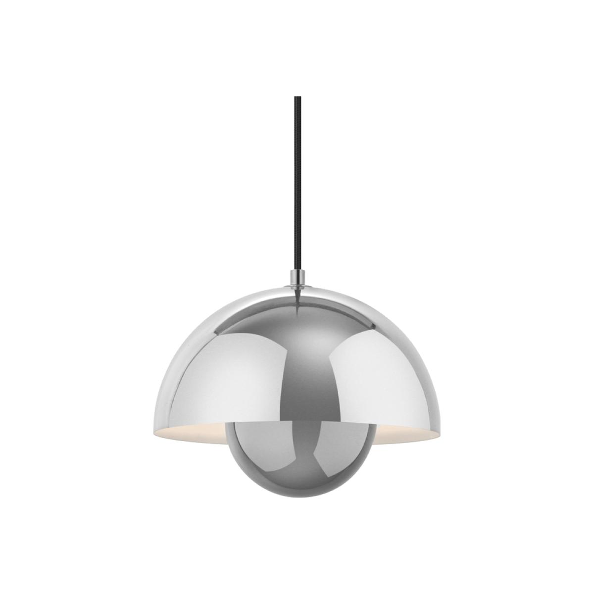 FlowerPot VP1 pendant polished steel – image 1