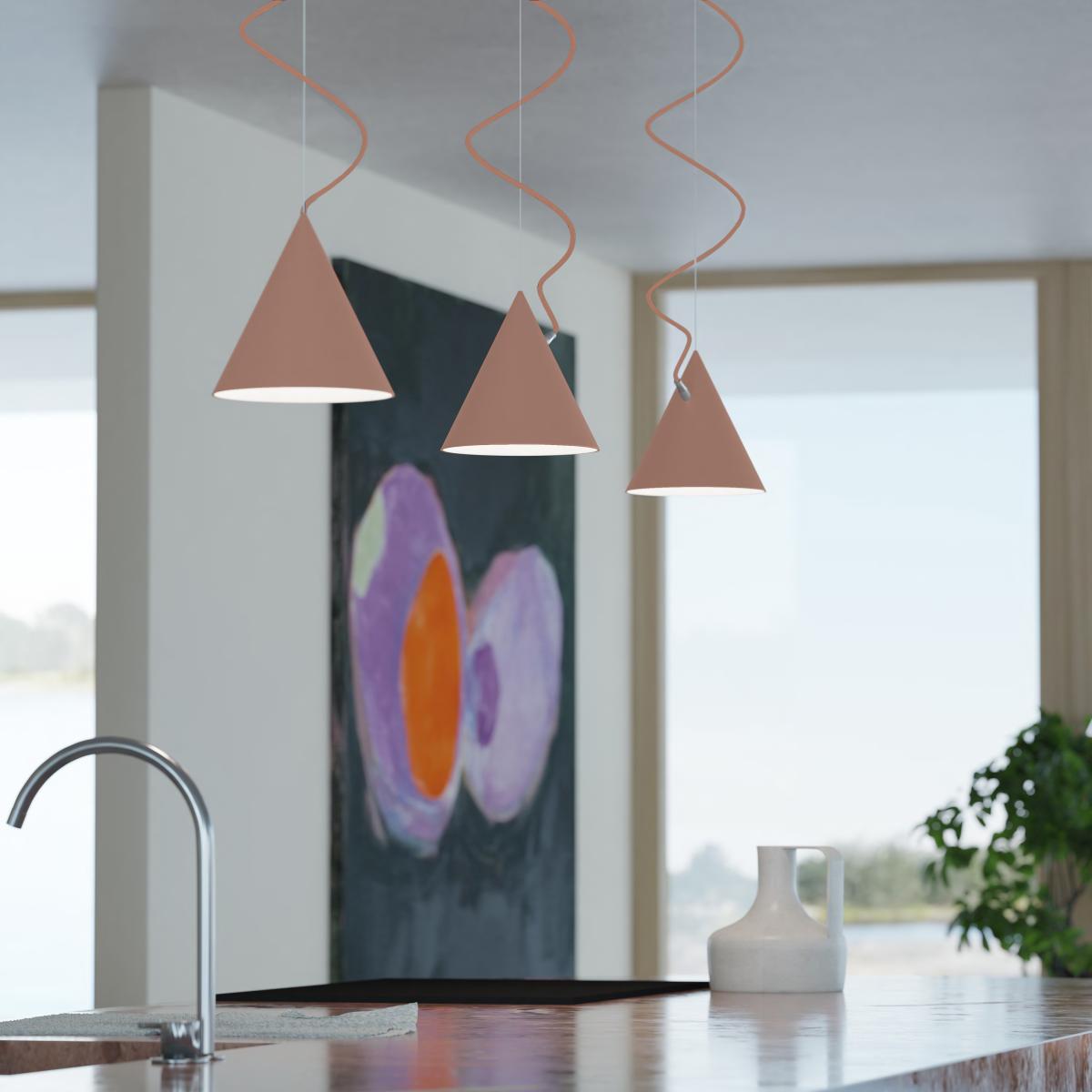 Noon Castor pendant 20 cm Apricot-apricot-silver – image 3