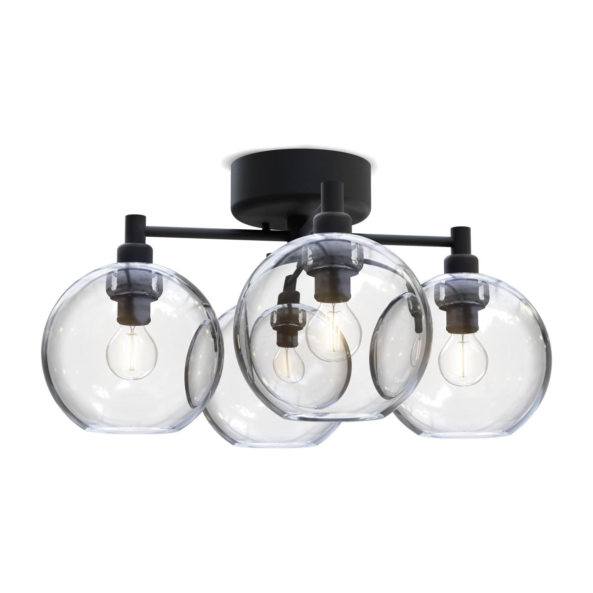 Gloria ceiling lamp Black-clear