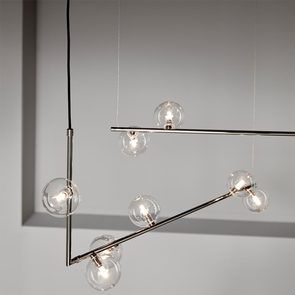 CO Bankeryd Air 73 ceiling lamp Nickel clear glass – image 3