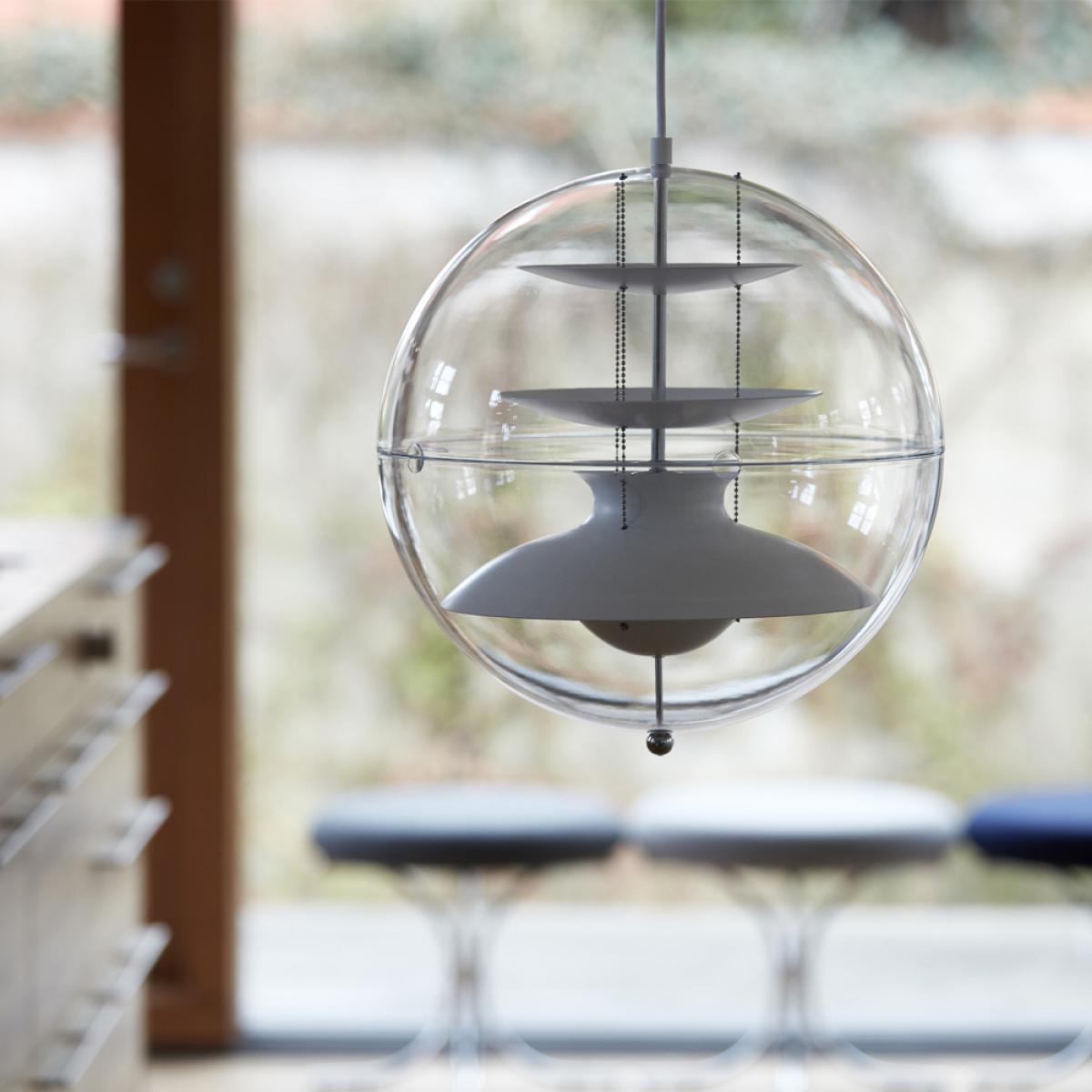 Verpan Panto pendant lamp White small transparent acrylic – image 2