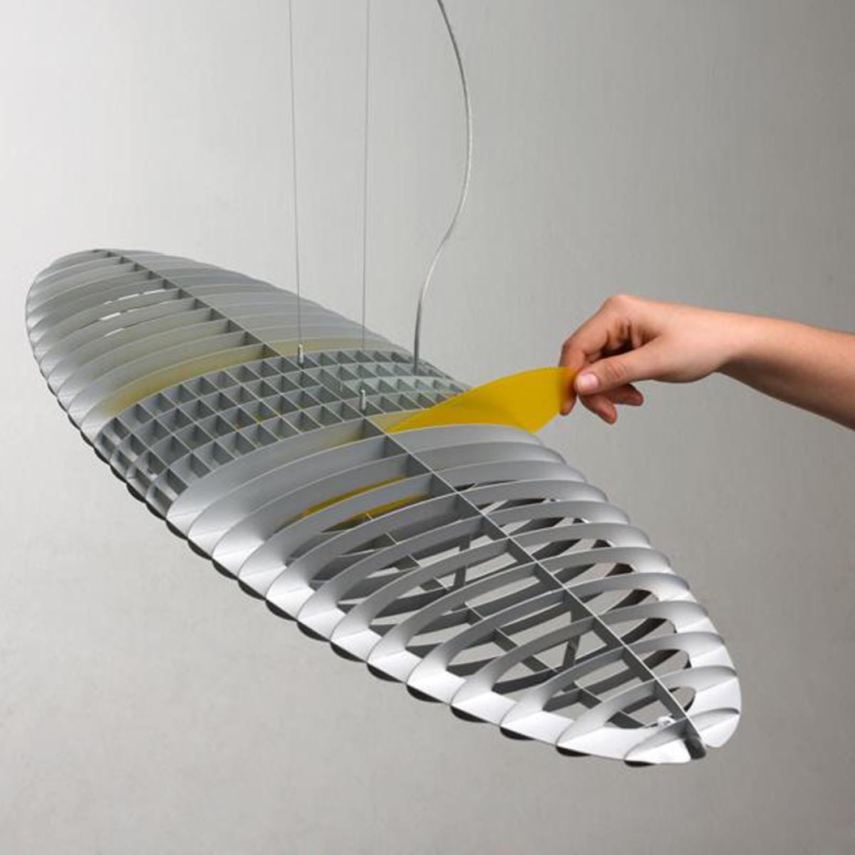 Luceplan Titania D17 pendant lamp Aluminium-interchangeable light filters – image 5