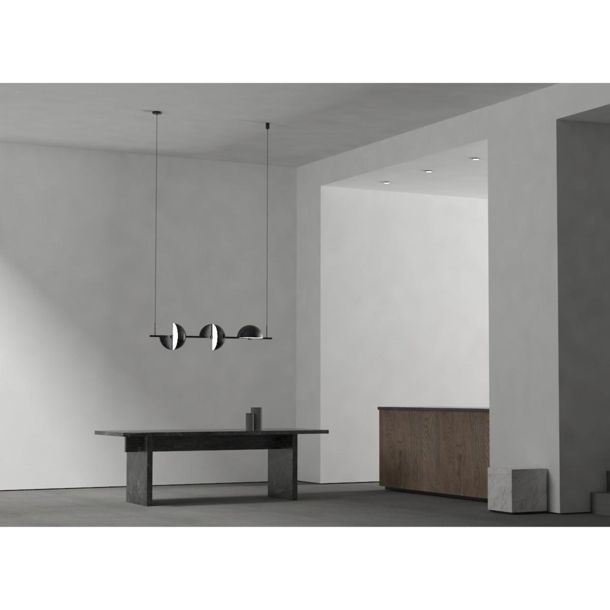 Oblure Trapeze triplet pendant 140 cm Black – image 3