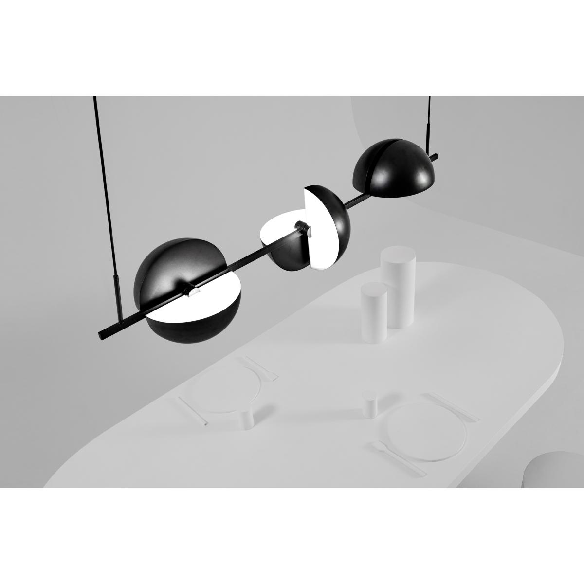 Oblure Trapeze triplet pendant 140 cm Black – image 5