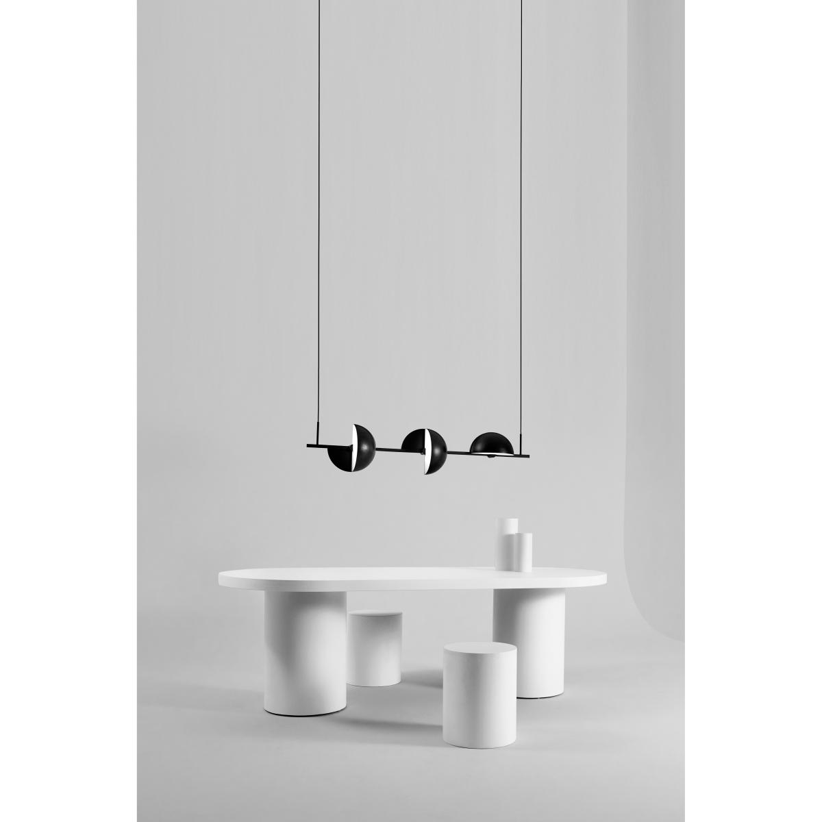 Oblure Trapeze triplet pendant 140 cm Black – image 6