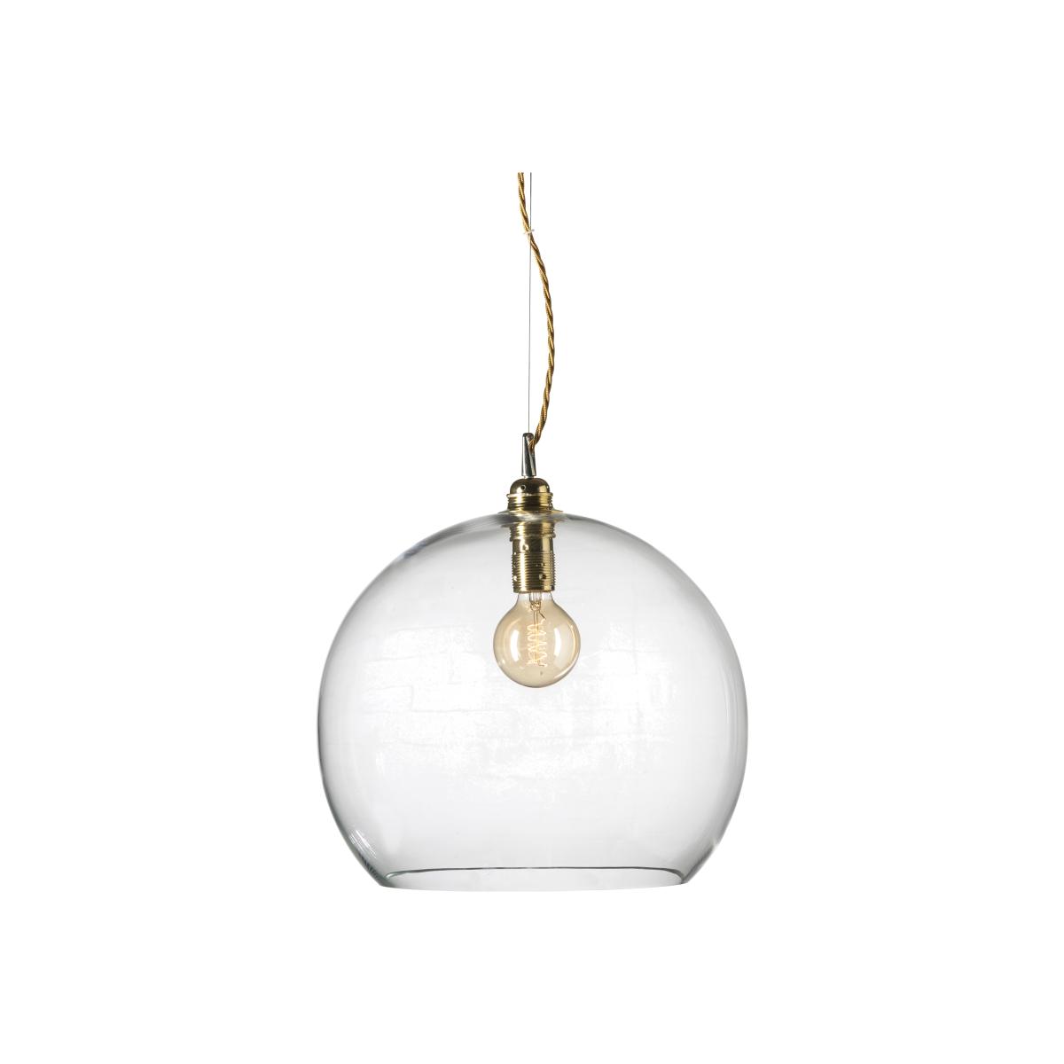 Rowan pendant lamp Ø 39 cm clear, gold cord – image 1