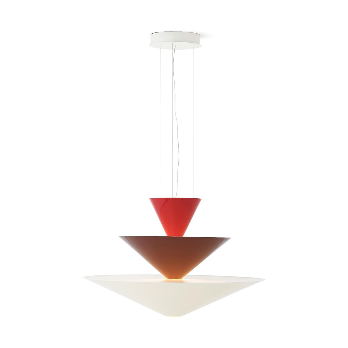 &Tradition Gio LN15 pendant lamp Ø92 cm Vermilion red-d. burgundy-ecru – image 2