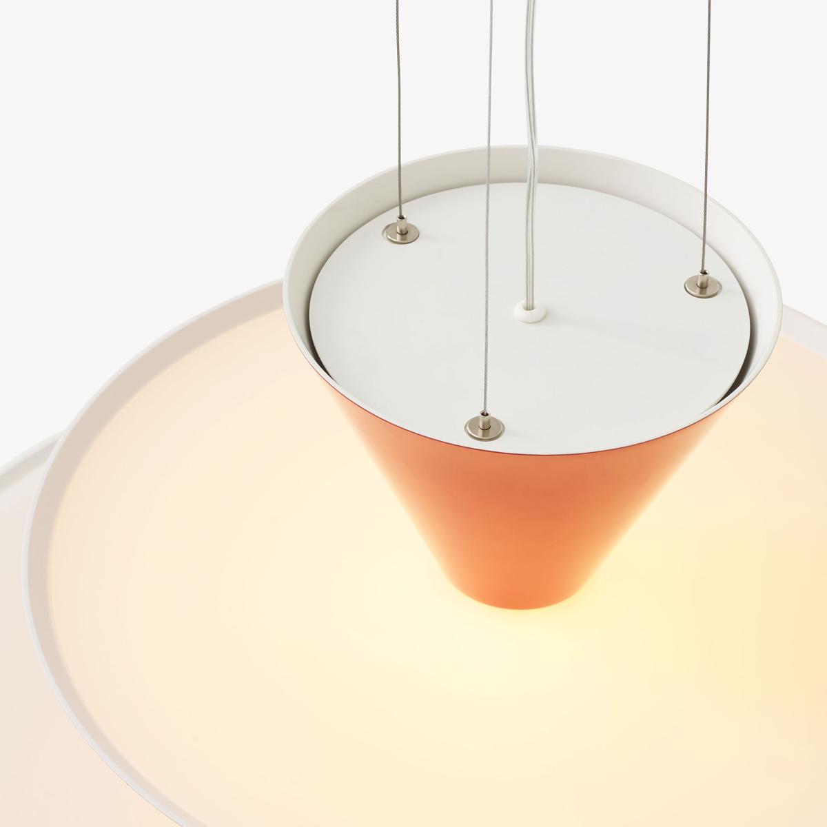 &Tradition Gio LN15 pendant lamp Ø92 cm Vermilion red-d. burgundy-ecru – image 3