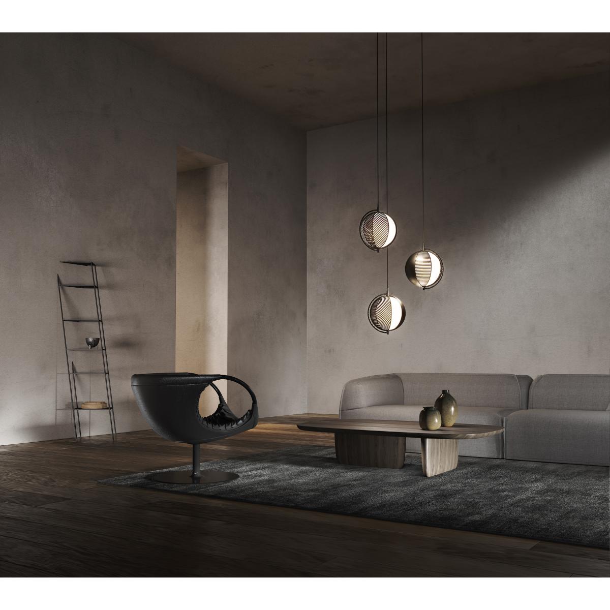Oblure Mondo triplette pendant Black – image 3
