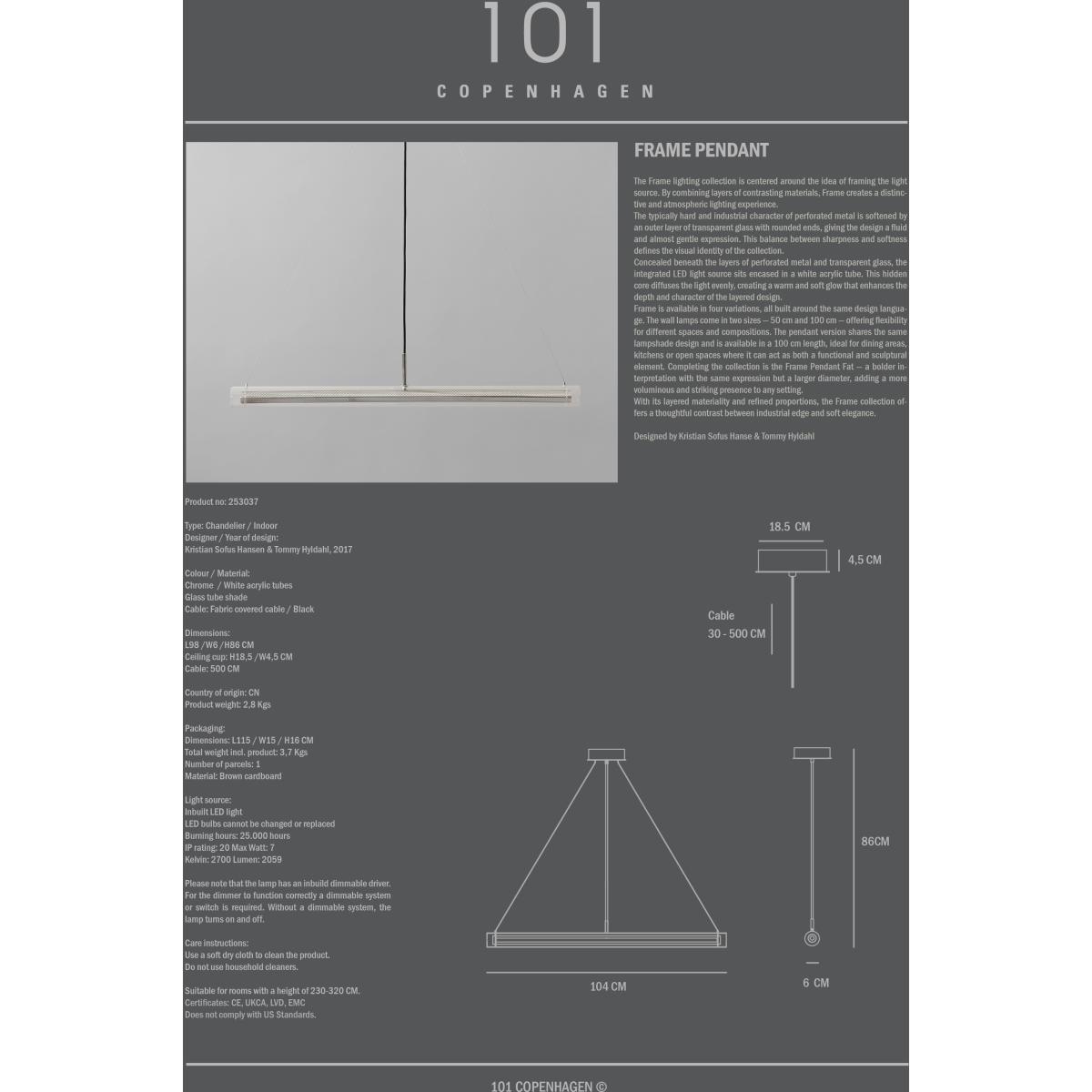 101 Copenhagen Frame pendant Chrome – image 5