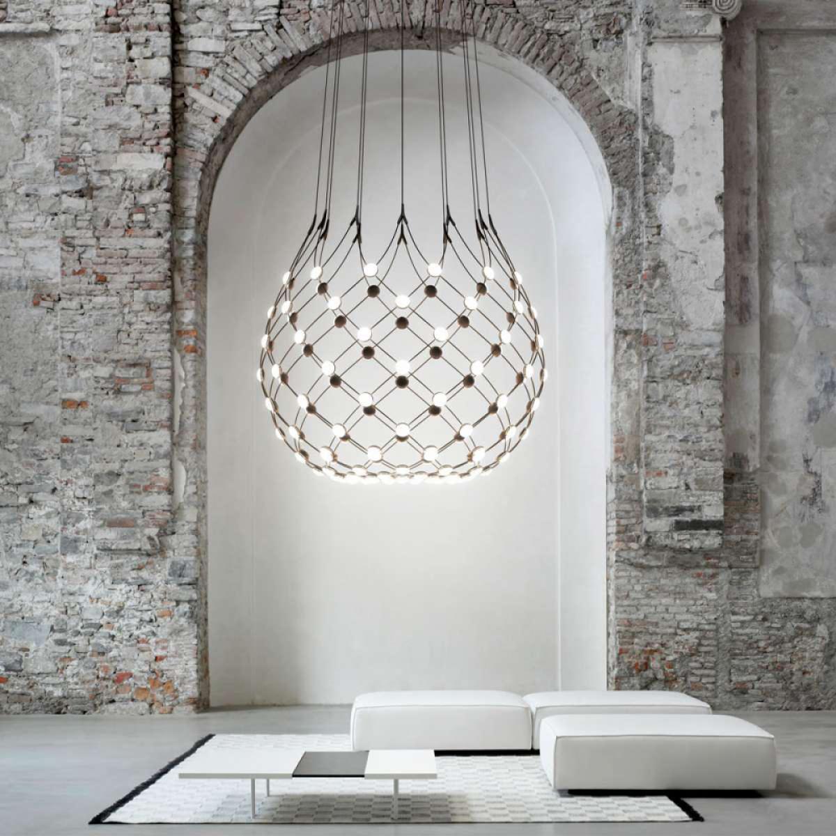 Luceplan Mesh Wireless ceiling lamp Black large – image 3