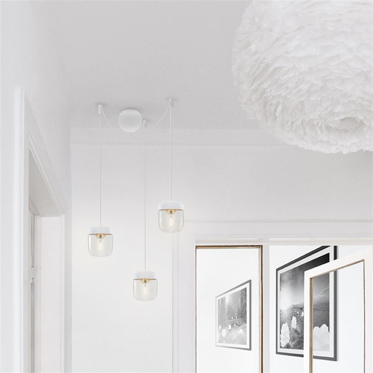 Cannonball ceiling cup with 3 cords white – image 2