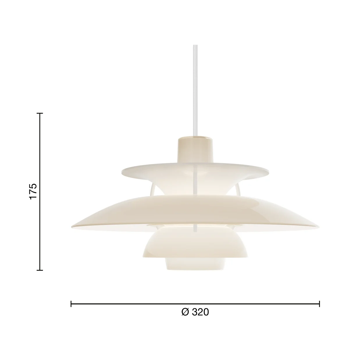Louis Poulsen PH 5 pendant Ø32 cm Opal beige – image 4