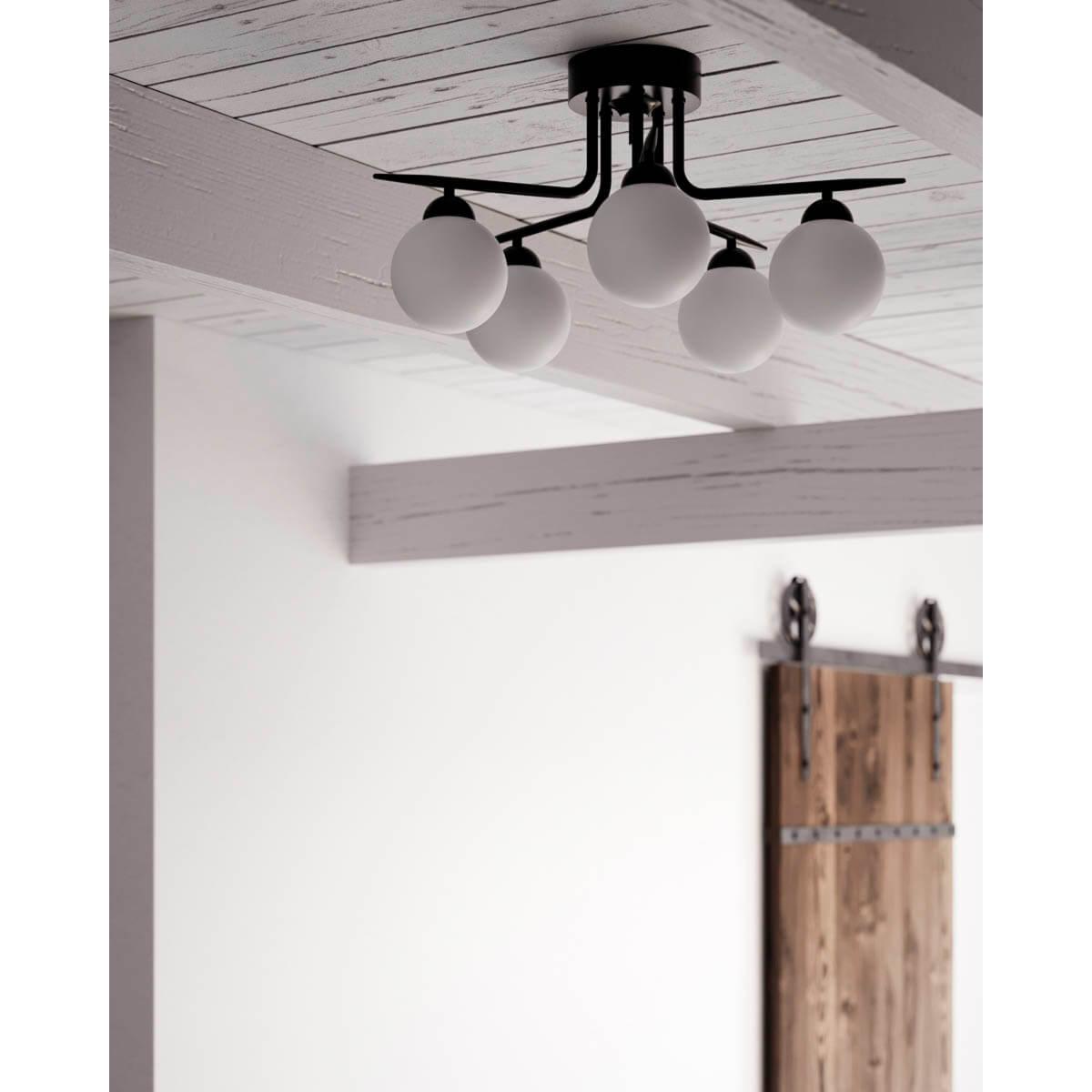 By Rydéns Punto 5-low ceiling light Matte black – image 2