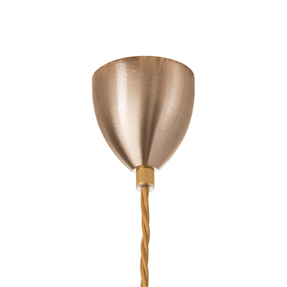 Rowan pendant lamp L, Ø 28 cm clear, gold cord – image 2