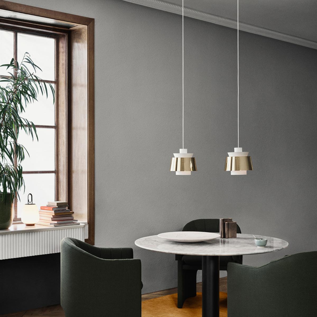Utzon pendant brass & matte white – image 3
