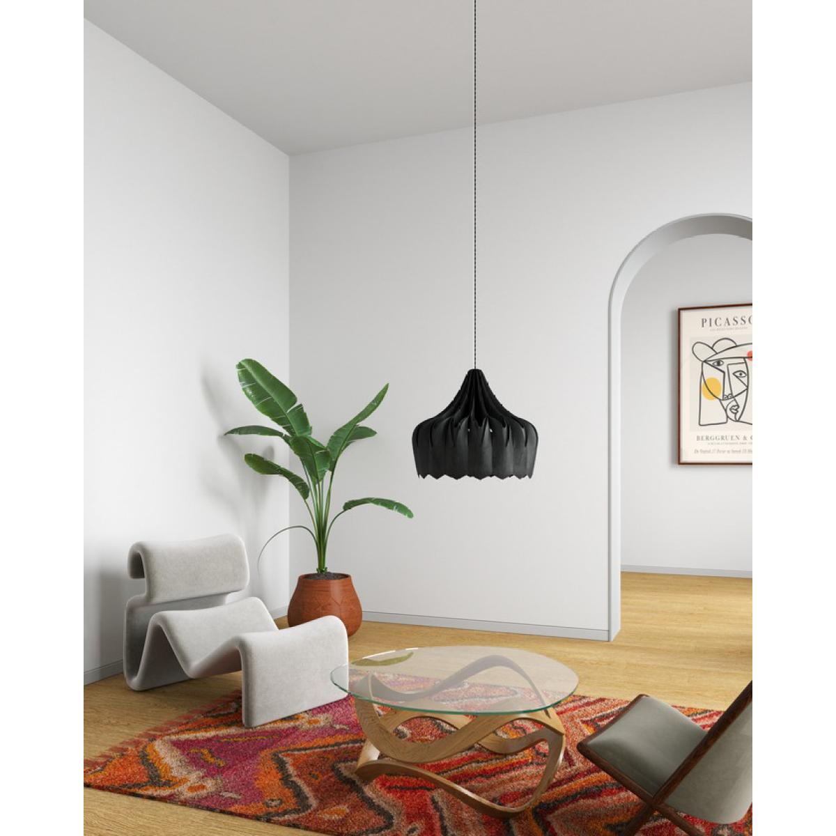Pioni pendant lamp L Ø52 cm Black – image 5