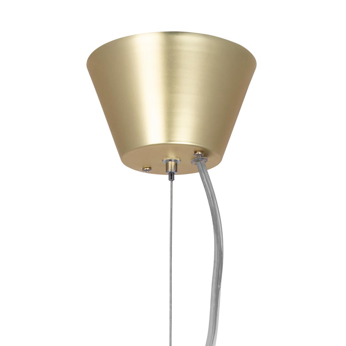 Art Deco ceiling lamp brass-opal glass – image 2