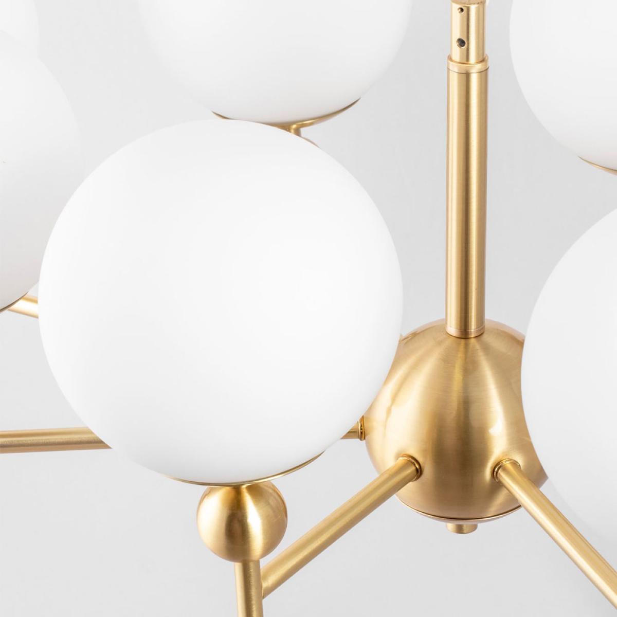 Globen Lighting Astrid Pendant Brass/white 8 lamps – image 5