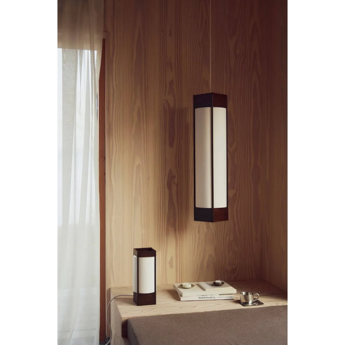 Form & Refine Andon pendant lamp Dark brown ash long – image 4