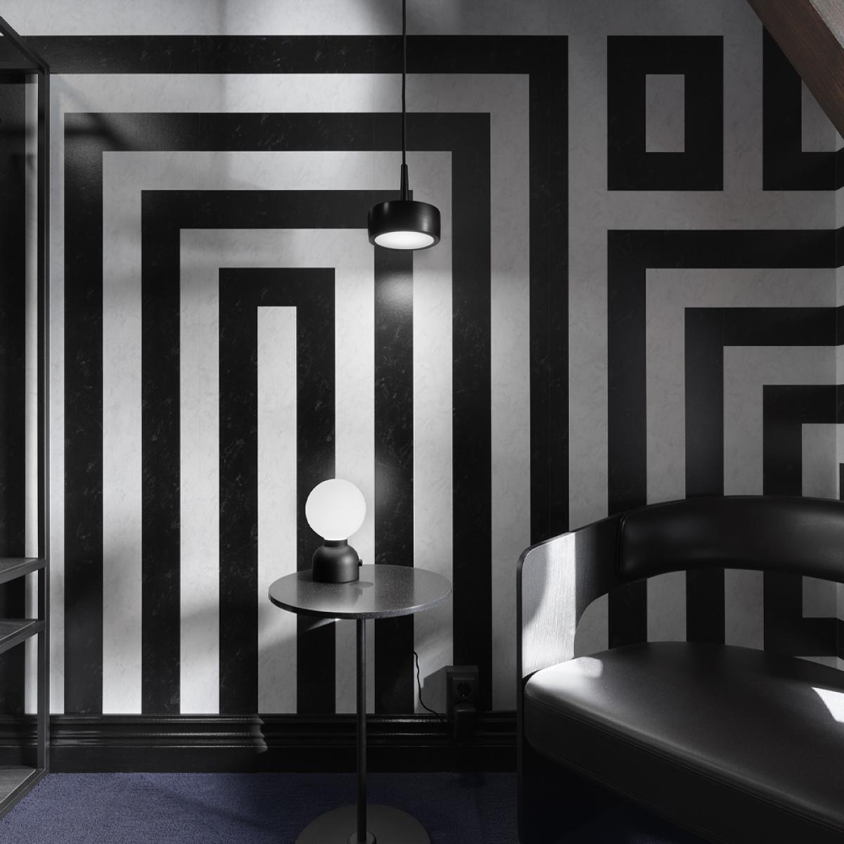 Atelje Lyktan Riff Puck pendant lamp Black small led – image 2
