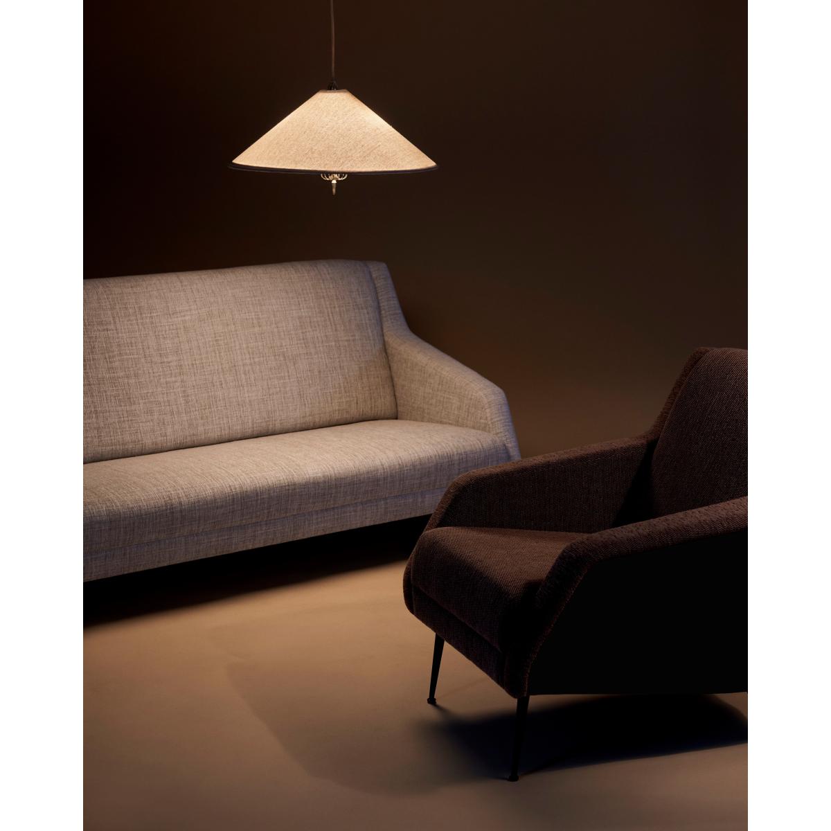 Gubi 1967 ceiling lamp Canvas-brass – image 4