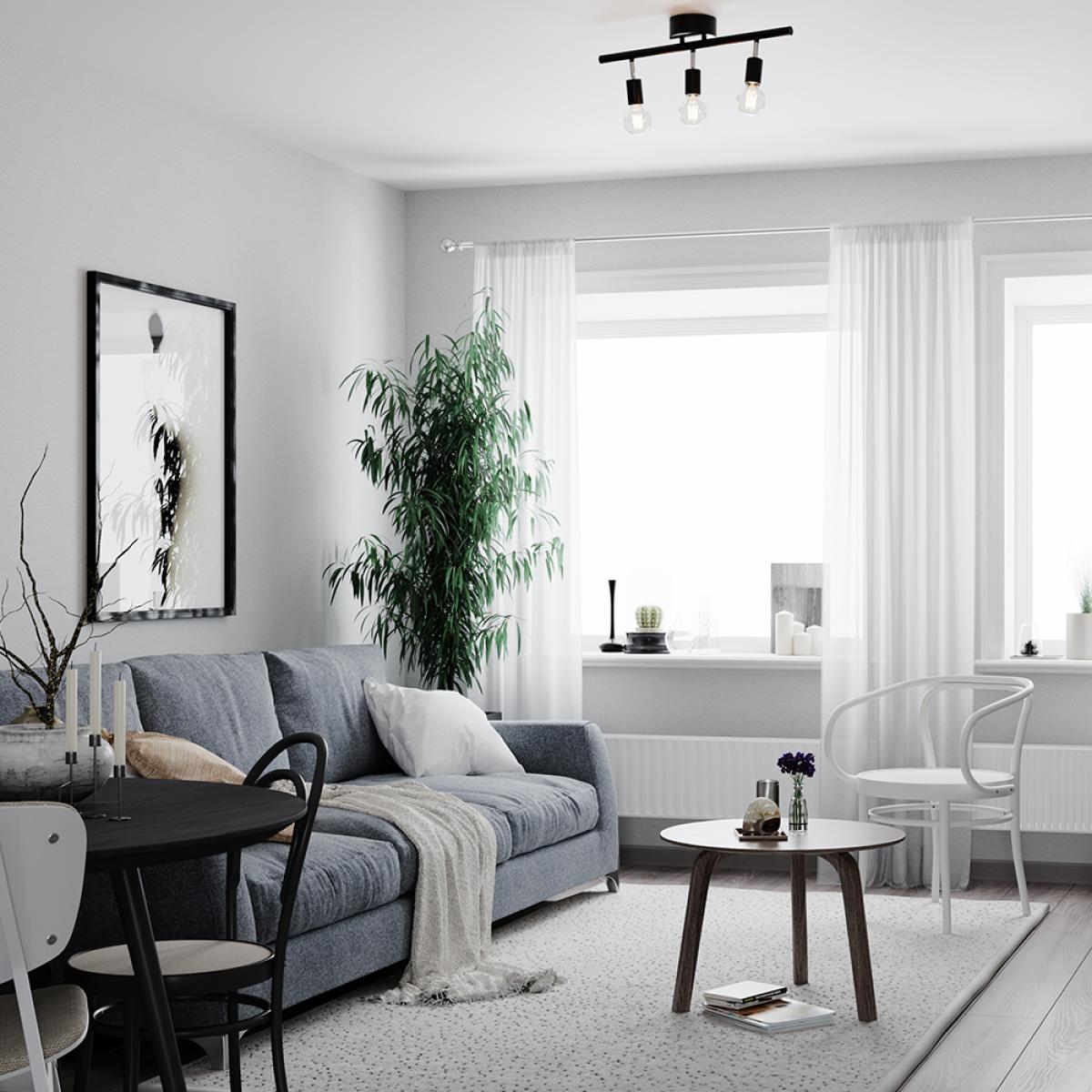 By Rydéns Row ceiling lamp Black matte – image 2