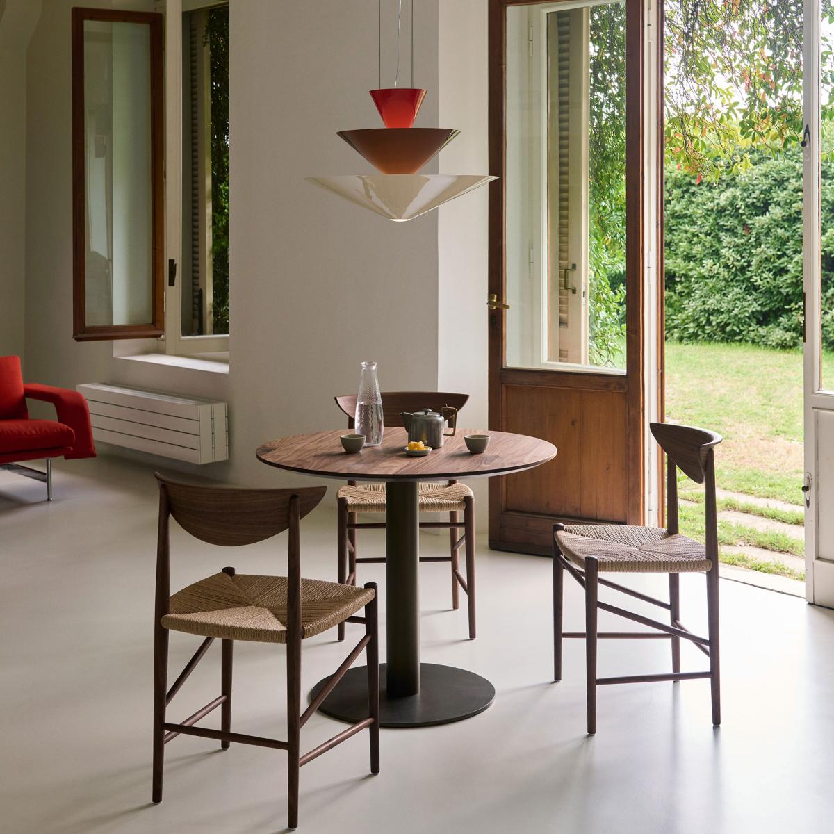 &Tradition Gio LN14 pendant lamp Ø60 cm Vermilion red-d. burgundy-ecru – image 2