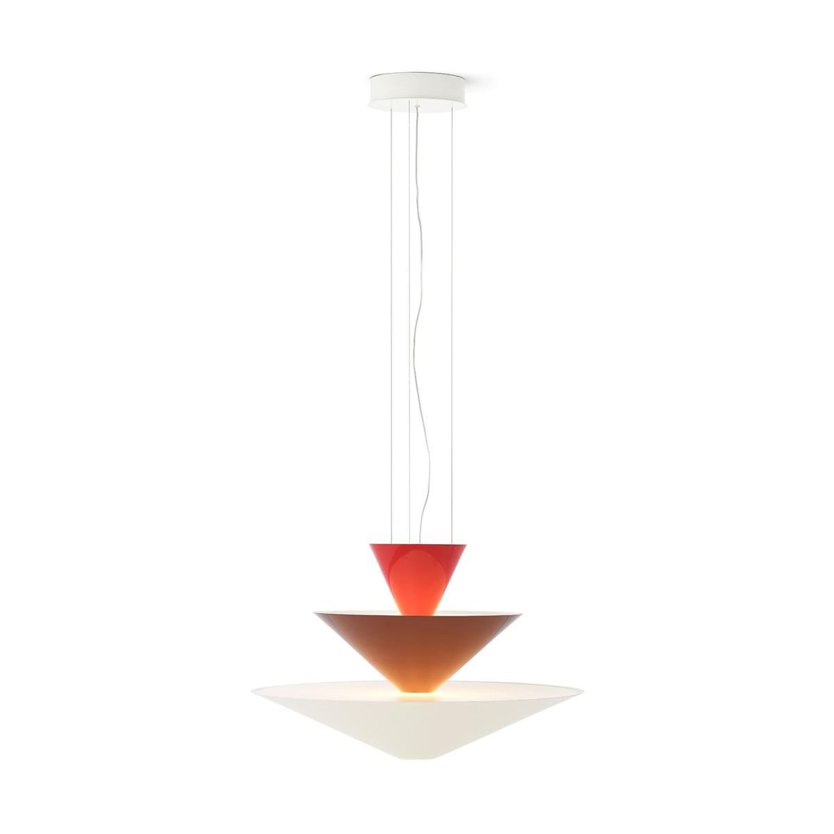 &Tradition Gio LN14 pendant lamp Ø60 cm Vermilion red-d. burgundy-ecru – image 3