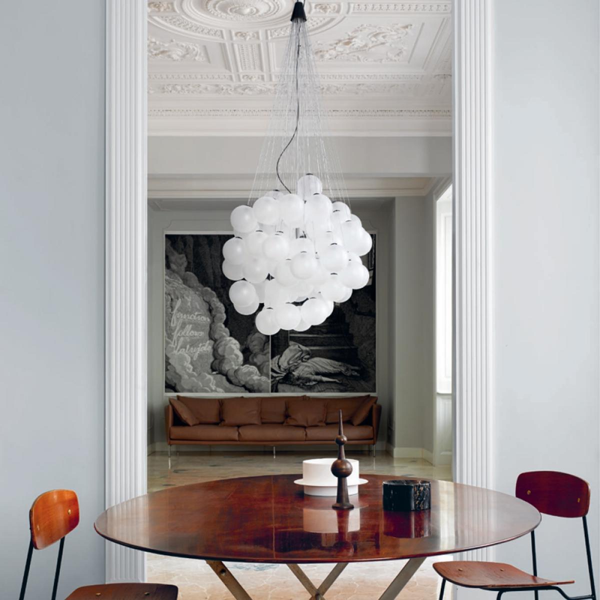 Luceplan Stochastic pendant lamp Opal 72 spheres – image 2