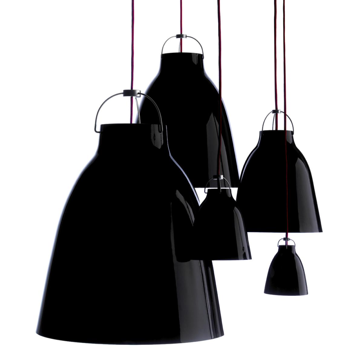 Fritz Hansen Caravaggio 2 pendant Black-black textile cord – image 3