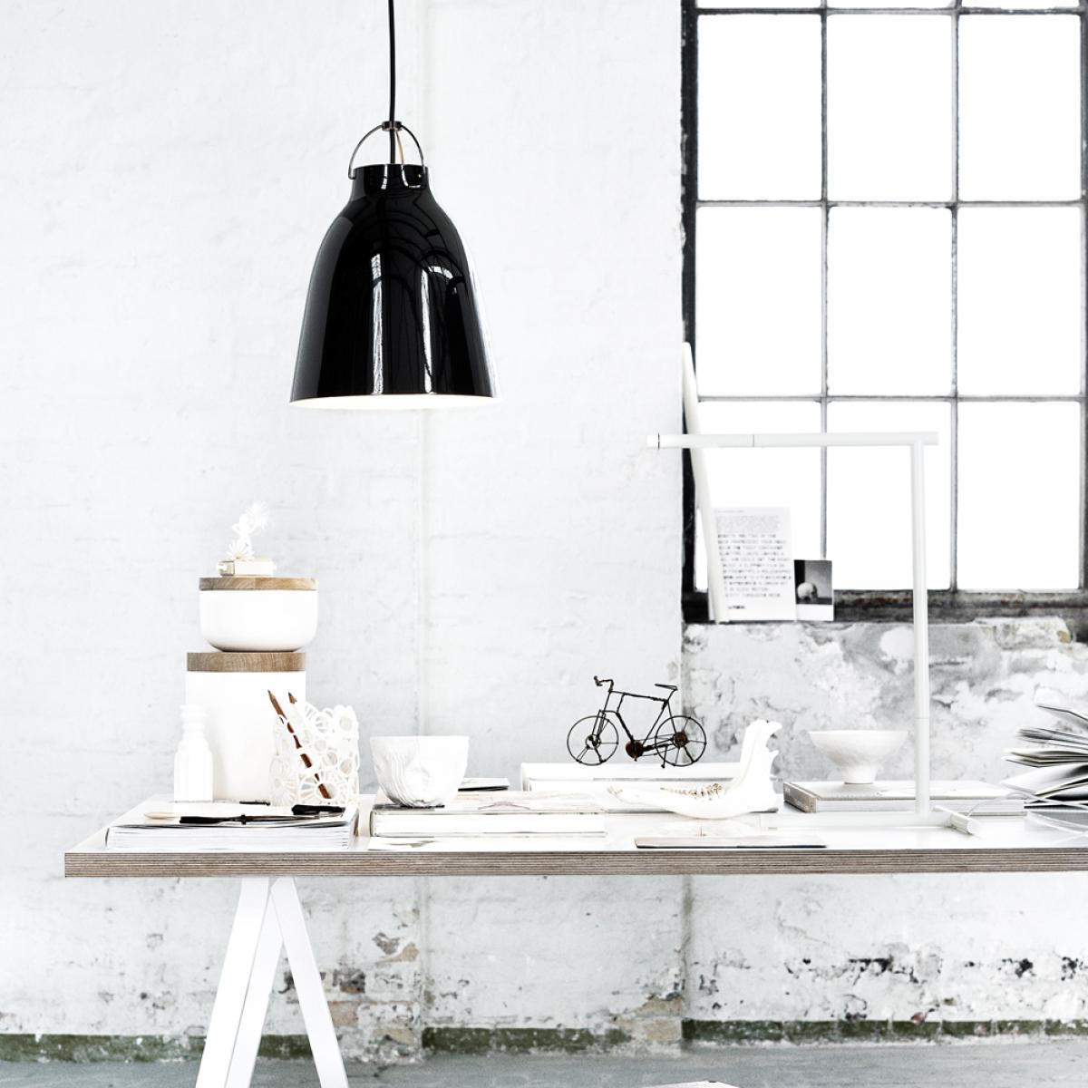 Fritz Hansen Caravaggio 2 pendant Black-black textile cord – image 7