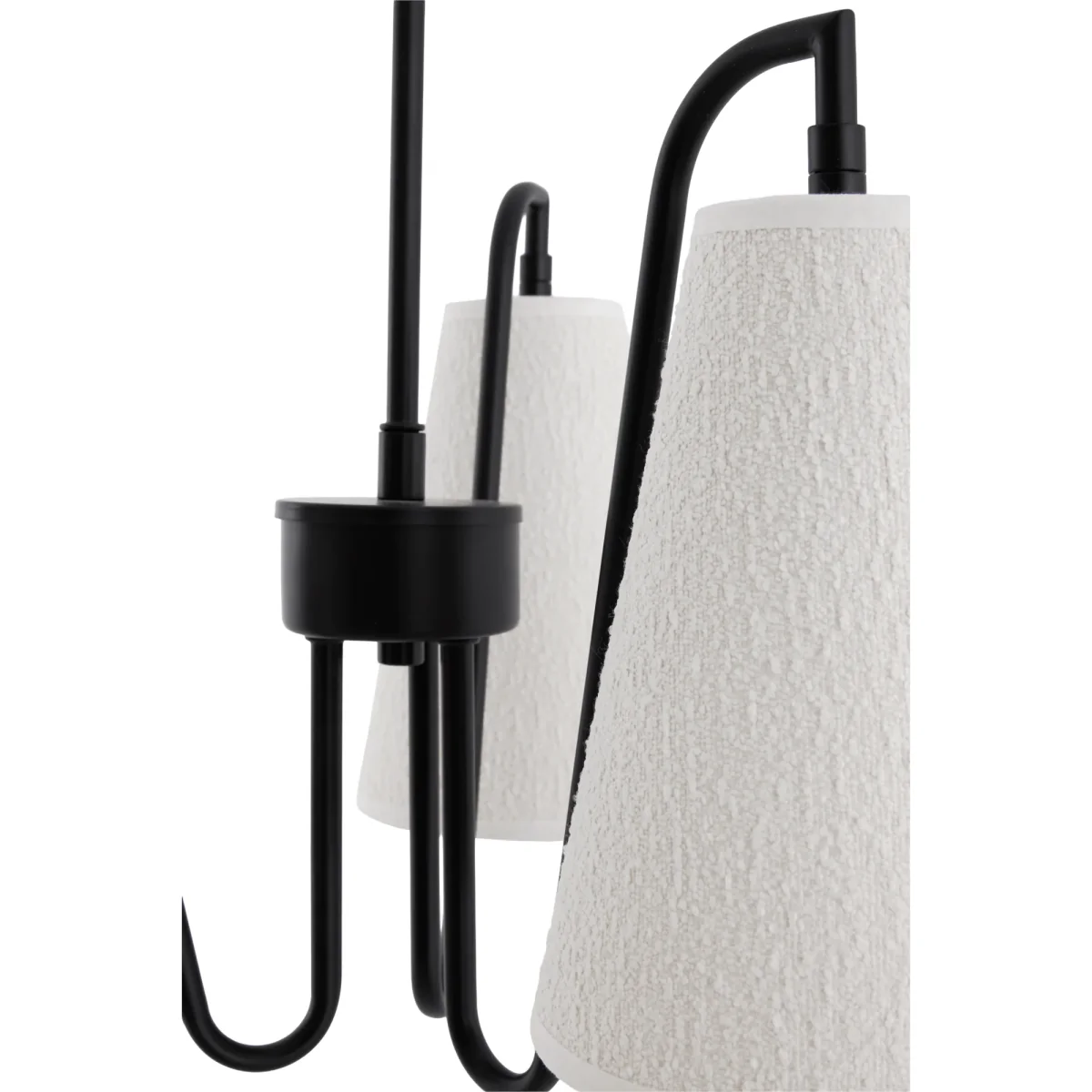 Globen Lighting Lou pendant lamp 3 white bouclé-black 46x46 cm – image 2